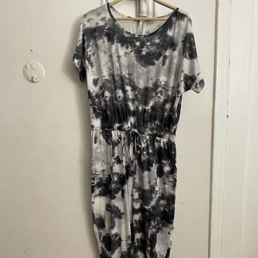 Black & White Tye Dye Romper